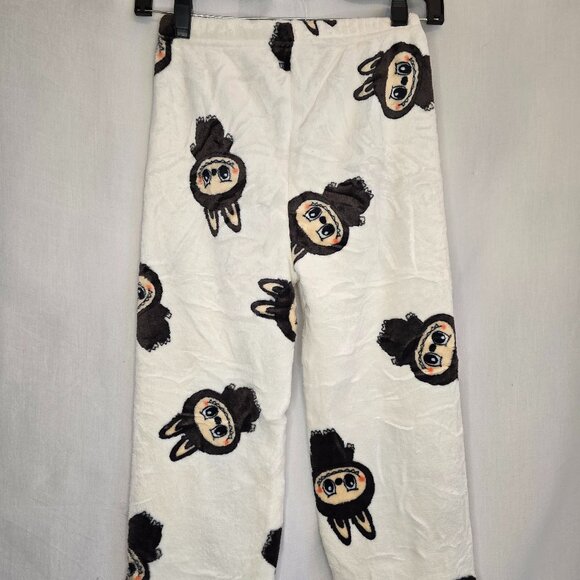 Kid's White Labubu Fleece Pajama Pant - Picture 3 of 3